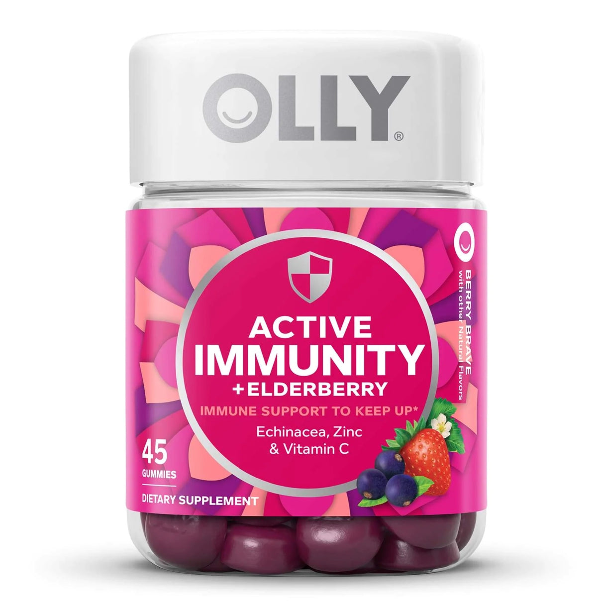 OLLY Active Immunity + Elderberry Gummy Supplement - 45ct