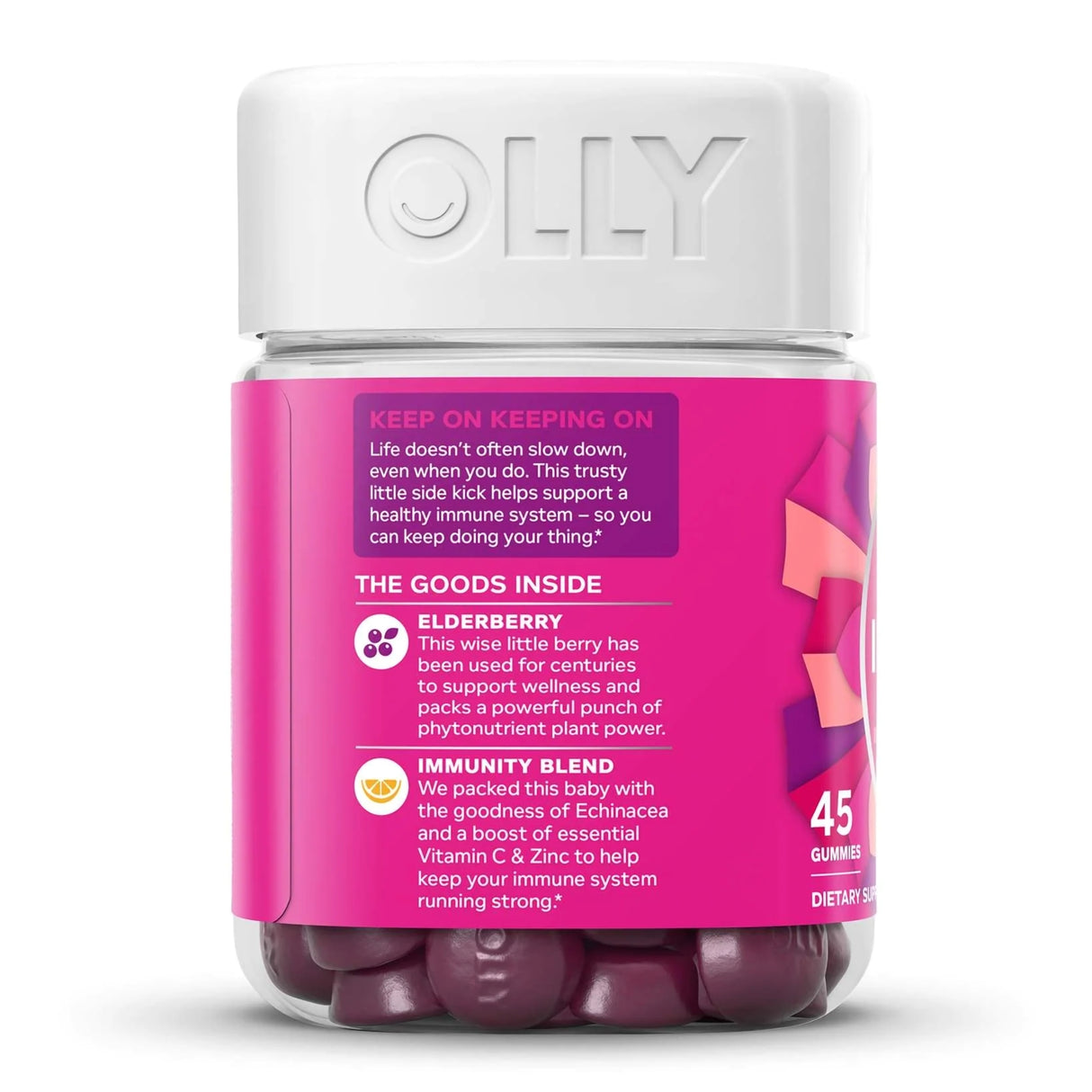 OLLY Active Immunity + Elderberry Gummy Supplement - 45ct | product information